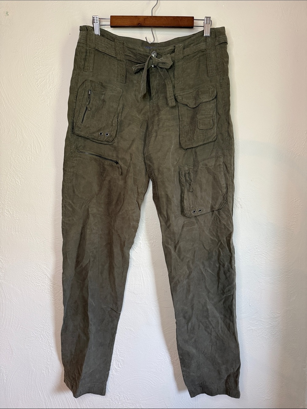 Pete & Greta Johnny Was Olive Cargo Utility Pants Size 2